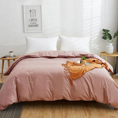100% Cotton Duvet Cover 1piece Solid Color With Zipper Quilt Cover King Size Blanket Cover No Pillowcase