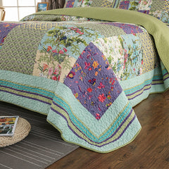 Large Quilted Quilt Three-piece Set Pure Cotton Washed Summer Cool Air-conditioning Quilt Quilted Bed Cover