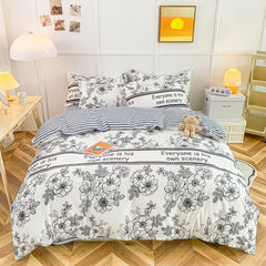 Strawberry Bedding Set Double Sheet Soft 3/4pcs Bed Sheet Set Duvet Cover Queen King Size Comforter Sets For Home For Child