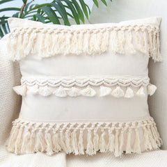 Boho Decorative Throw Pillow Covers With Tassel For Couch Bed Sofa Morocos Lumbar Tufted Pillowcase 45X45 Home Decor