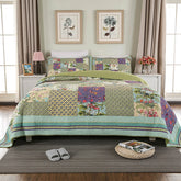 Large Quilted Quilt Three-piece Set Pure Cotton Washed Summer Cool Air-conditioning Quilt Quilted Bed Cover