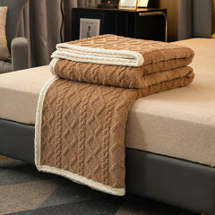 Plaid Bed Blanket Children Adults Warm Winter Blankets Soft Bedspread Fleece Throw Sofa Cover Fluffy Sheets Blankets For Beds
