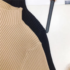 Vintage Turtleneck Knitted Hollow-Out Sweaters