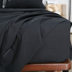 Luxury Brushed Inlay Cord Fitted Summer Sheet Mattress Cover Pillowcase Bedding Queen King Size Four Piece for Home Decor