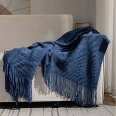 2025 new room tassel towel blanket sofa towel bedside blanket bedside flag hotel blanket