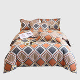 4pcs Autumn and Winter Thickening Soft Bedroom Bedding Set Home Textile Geometric Pattern Sheet Quilt Cover Pillowcase