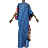 Chic Ruffled Denim Kaftan Dress - WINI