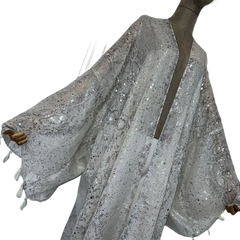 Pre Oder: Sequined Loose Kimono Cardigan -WINI
