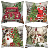 Christmas Series Pillowcase Santa Elk Festival Home Decor Office Sofa Cushion Cover 40*40cm/45*45cm/50*50cm/60*60cmcm