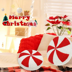 3D Christmas Candy Candy Pillow Cartoon Handmade Candy Plush Pillow Exquisite Sofa Couch Cushions Home Living Room Decor