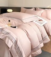 1Set 200S Luxury 100% Cotton Hotel Style Bedding Set Pure Cotton Duvet Cover Fitted sheets Style Pillowcase