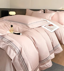 1Set 200S Luxury 100% Cotton Hotel Style Bedding Set Pure Cotton Duvet Cover Fitted sheets Style Pillowcase