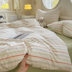 Class A Pure Cotton Printed Checkered Quilt Cover All-cotton Yarn-dyed Washed Single Duvet Cover 160x210 Bedding