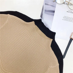 Vintage Turtleneck Knitted Hollow-Out Sweaters