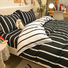 Ins Bedding Set Bed Linen 2 Bedrooms Duvet Cover For Girl Adults Bedspread Flat Sheet Quilt Cover King 220x240 Cover