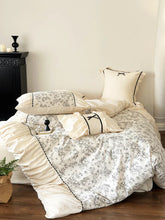 Winter 100% Cotton Korean Princess Bedding Set Thickened Retro French Duvet Cover Sets Flower Bed Skirt Skin-friendly Fabrics