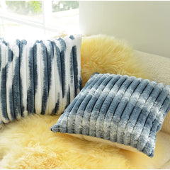 Nordic Style Pillow Case Cozy Imitation Rabbit Fur Cushion Cover Sofa Living Room Home Decor Pillows Fluffy Throw Pillow Cover