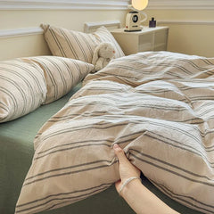 Class A Pure Cotton Printed Checkered Quilt Cover All-cotton Yarn-dyed Washed Single Duvet Cover 160x210 Bedding