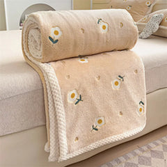 Floral Print Flannel Baby Blanket Bedding soft kids Nap Cover Air Conditioning Blankets Summer Thin Quilt Sofa Shawl