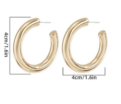 Pre Order: Big Circle Hoop Earrings