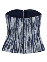 Denim Corset Tube Top
