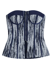 Denim Corset Tube Top