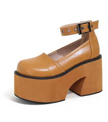 Chunky Platform Mary Jane Heels
