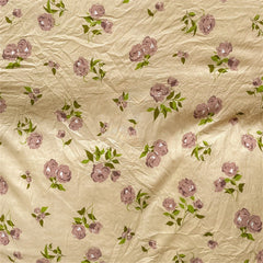 Fresh Plant Flower Bed Sheet for Children and Adults Four-Piece Bed Set Pillowcases Soft Washed Cotton Home Textiles