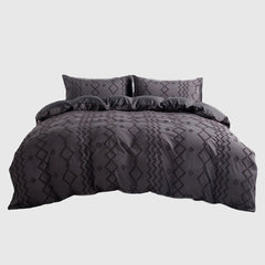Luxury Nordic Tufted Solid Color Sheet Set Couple Double Bed Bedding Set Bedspread Quilt Cover Pillowcase for Bedroom