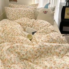 Classic Plaid Bedding Set Grey Pink Ins Twin Queen Duvet Cover Flat Sheet Pillowcase No Filler Girl Boys Hotel Home Bed Linens