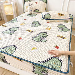 High Quality Thicken Latex Fitted Bed Sheet Set for Summer Cool Own Bed Mat Kit Soft Breathable Cooling Mattress Protector Cover