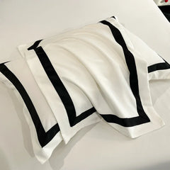 Luxury Hotel Bedding Sets Thick Brushed Bed Sheets White Duvet Cover Set Pillowcase Four Piece Fully Enclosed for Home Gift