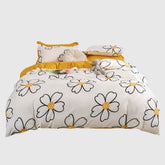 Quality Simple 4pcs Bed Linen Sheet Set Pillowcase Nordic AB Version Soft Comfortable Quilt Comforter Cover for Household