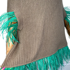 Pre Order : Stylish Knitted Pull Over Mini Dress - WINI