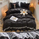 Bedding - 3-piece large duvet cover, zipper closed - super soft and lightweight