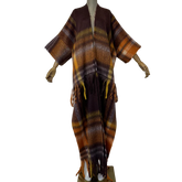 Fringed Geometric Print Cardigan - WINI