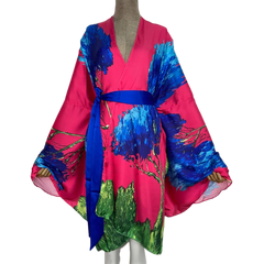 Vibrant Midi Silk Cardigan - WINI