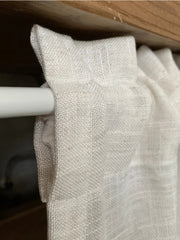 Nordic Style Short Curtains for kitchen Solid Cotton Linen Lace Hem Half Tulle Curtain Wine Cabinet Door Window Small Curtains