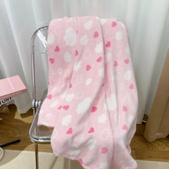 INS Blanket Cartoon Moon Star Printed Throw Flannel Blanket Office Sofa Blanket Soft Bedding For Adults Children Plush Bedspread