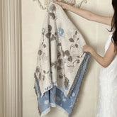 2025 new cotton gauze blanket shawl blanket four-layer fringed summer pure cotton air-conditioning blanket bath towel