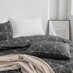 All Season Nordic Fashion Flat Sheet Set and Bedding Quilt Duvet Cover and Pillowcase for Home Decor Twin Queen King Size