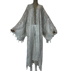 Pre Oder: Sequined Loose Kimono Cardigan -WINI