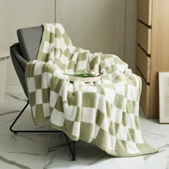 Textile City Ins Nordic Sofa Blanket Checkerboard Plaid Velvet Throw Blanket Home Sofa Cover Knitted Blanket 150x200cm