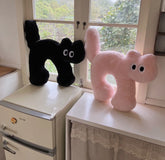 Cartoon Kawaii Walking Black Cat Pillow Back Cushion Desk Sofa Home Decor Kids Child Birthday Present Gift