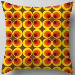 Luxury Plush Cushions Case Orange Yellow Brown Nordic Geometry Pillows Case Modern Abstract Decor Throw Pillows Home Office Sofa