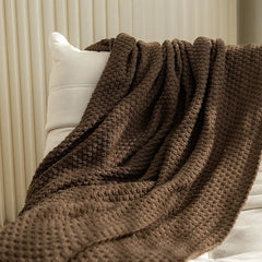 Blankets Nordic Style Hanging Tassels Solid Color Blankets Homestay Knitted Blankets Brown Coffee Sofa Minimalist Design