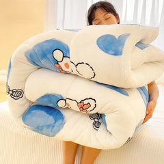 New Silk Cotton Quilt Winter Quilt and Cotton Quilt Are Thickened To Keep Warm Winter Single and Double Duvet with Plush Core