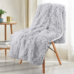 Double Layer Plush warm winter throw Blanket home Bedspread on the bed plaid chair towel sofa cover lamb bed blankets and throws
