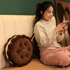 42cm Plush Cookies Pillow Cute Simulation Food Chocolate Chip Cookies Soft Doll Cushion Home Decoration Kids Toys Birthday Gift