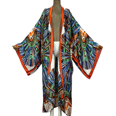 Cozy Vibrant Kimono Cardigan - WINI